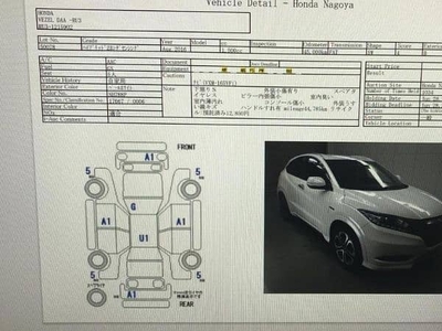 Honda vezel Z sensing 2016 model
