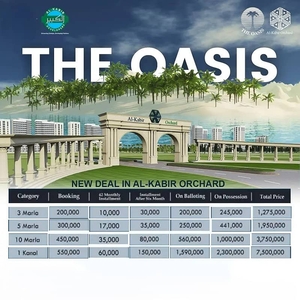 3 Marla Plot Files for Sale in A Prime Location of Main GT Road KSK - Al Kabir Orchard Lahore The Oasis Block