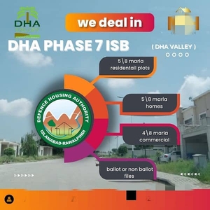 bulawrd plot for sale in dha valley Islamabad open file