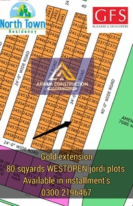 NORTH TOWN RESIDENCY PHASE 1 GOLD BLOCK (Ext) 80 Sq Yards Plot
