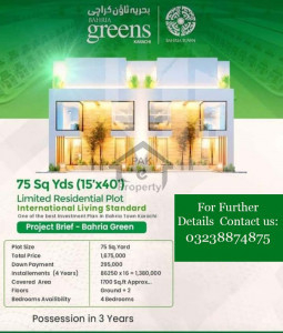 LIMITED RESIDENTIAL PLOTS AVAILABLE IN BAHRIA GREEN