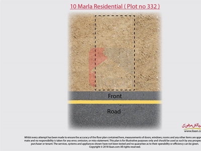 10 marla plot ( Plot no 332 ) for sale in Phase 1, Golf View Residencia, Bahria Town, Lahore