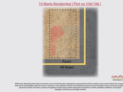 10 marla plot ( Plot no 336/106 ) for sale in Nishtar Extention Block, Bahria Town, Lahore