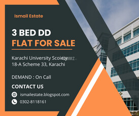 1200 Square Feet Apartment for Sale in Karachi Karachi University Housing Society