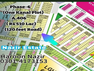 1 Kanal Plot for Sale in Phase 6, DHA Karachi