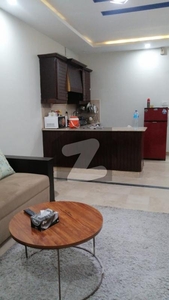 F-11 Markaz 1 Bed 1 Bath Tv lounge Kitchen Car Parking Fully Furnished Apartment Available for Rent F-11