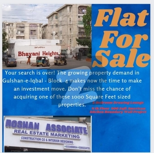 Lease Flat For Sale Vip Project West Open Center Road Facing Ideal Location For Investment Property Bank Loan Approved Project in Bhayani Heights Main Maskan Chowrangi Maskan Chowrangi