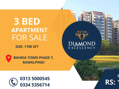 1190 Square Feet Apartment for Sale in Rawalpindi Bahria Town Phase-7