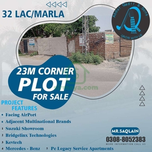 23 Marla Corner Plot For Sale In Ring Road Near To Airport Road Lahore