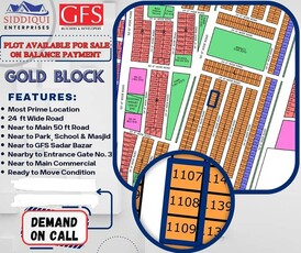PLOT SALE NORTH TOWN RESIDENCY PHASE-01 GOLD BLOCK