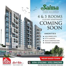 Flat For Sale Saima Project at Saadi town (under construction)