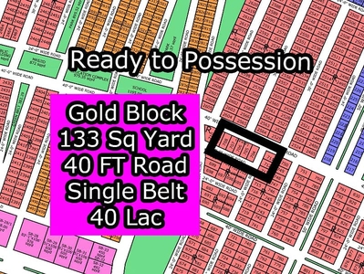R - 705 (133 Sq yard + 40 FT Road + Gold Block) North Town Residency Phase - 1 Surjani