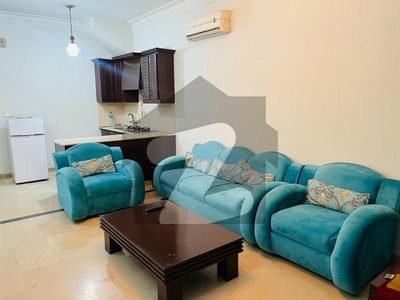 1 Bed Room Attach Bath Tv Lounge Kitchen furnished apaprtment available for rent F-11