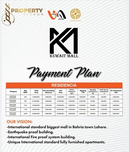 Kawait Mall Project by United Actros 1 bed Rs (2400000) Booking For Sell In Bahria Town, Lahore