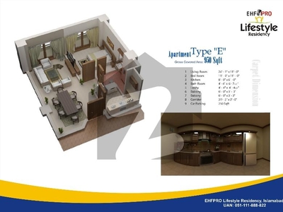 1 BED E-TYPE 950SQFT FLAT FOR SALE LIFESTYLE RESIDENCY G-13 Lifestyle Residency