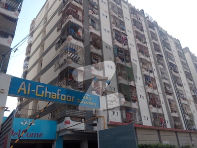 2 ROOMS FLAT FOR RENT IN NEW BUILDING AL-GHAFOOR SKY TOWER North Karachi