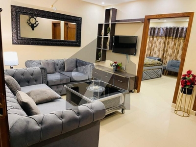 Brand New Flat For Rent Fully Furnished 1st Floor With Wifi CCTV Camera Near Park Mosque Commercial Separate Root Near Band Ideal Location 18 Minutes Away From GT Road Lounge Kitchen Laundry Car Parking Bahria Town Phase 8 Khalid Block