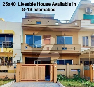G-13 4 Marla (25 X 40) House For Sale 4 Bedroom 4 Bathroom 2 TV Lounge 2 Kitchen 1 Store Room 1 Car Parking Water Supply And Water Bore Gas Electricity available G-13