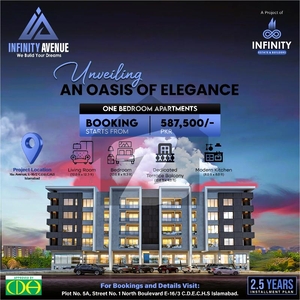 INFINITY AVENUE One Bedroom Apartment Available For Sale In Sector E-16/2 E-16/2