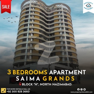 SAIMA GRANDS 3 BEDROOMS APARTMENT North Nazimabad Block H