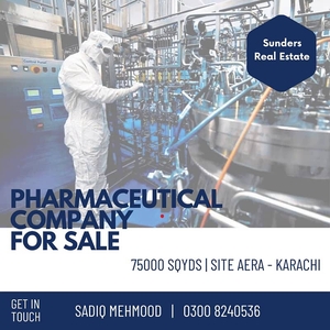 Running Pharmaceutical Company For Sale - Site Aera Karachi | 124 List Of Products | Export | Proftitable Business | Most Ideal Location | Reasonable Demand | All Documents Cleared |