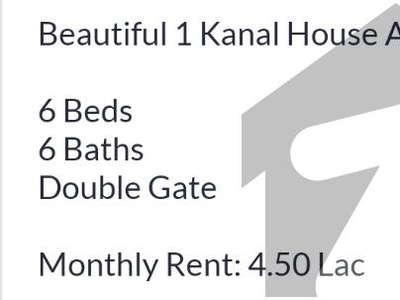 Beautiful 1 Kanal House Available for Rent in F-11/4 F-11/4