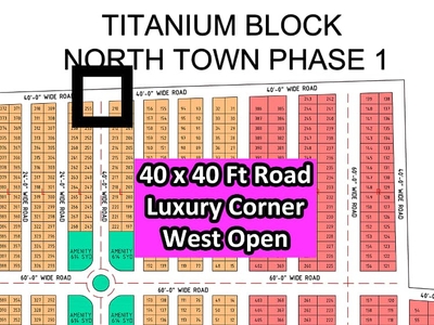 L - 210 (40 X 40 Ft Road + Corner + West Open) North Town Residency Phase - 01 (Surjani)