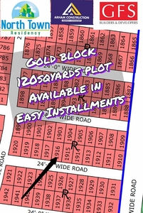 NORTH TOWN RESIDENCY PHASE 1 GOLD BLOCK 120sqyards plot
