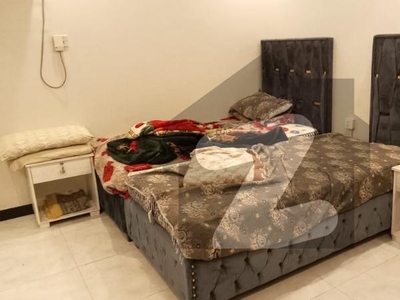 Fully Furnished 1 Beds With Attached Bathroom Lounge Kitchen Shears Near Park Near Market DHA Phase 2