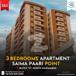 SAIMA PAARI POINT 3 BEDROOMS APARTMENT North Nazimabad Block H