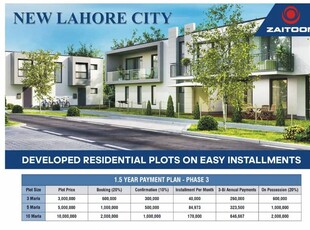3 Marla plot sale with instalment plan New Lahore city near bahria town Lahore