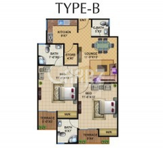 954 Square Feet Apartment for Sale in Islamabad Block B, Mpchs Multi Gardens, B-17
