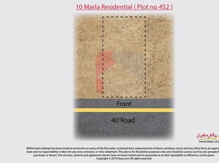 10 marla plot ( Plot no 452 ) for sale in Block 2, Golf View Residencia, Bahria Town, Lahore