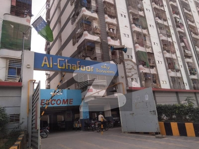 3 ROOMS FLAT FOR SALE IN NEW BUILDING AL-GHAFOOR SKY TOWER North Karachi