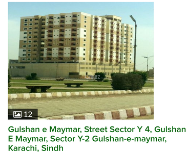 788 Square Feet Apartment for Rent in Karachi Sector Y-2 Gulshan-e-maymar