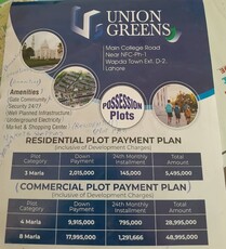 3 Marla Plot For Sale In Union Gareen College Road
Installment Plan
On Ground
Hot Location